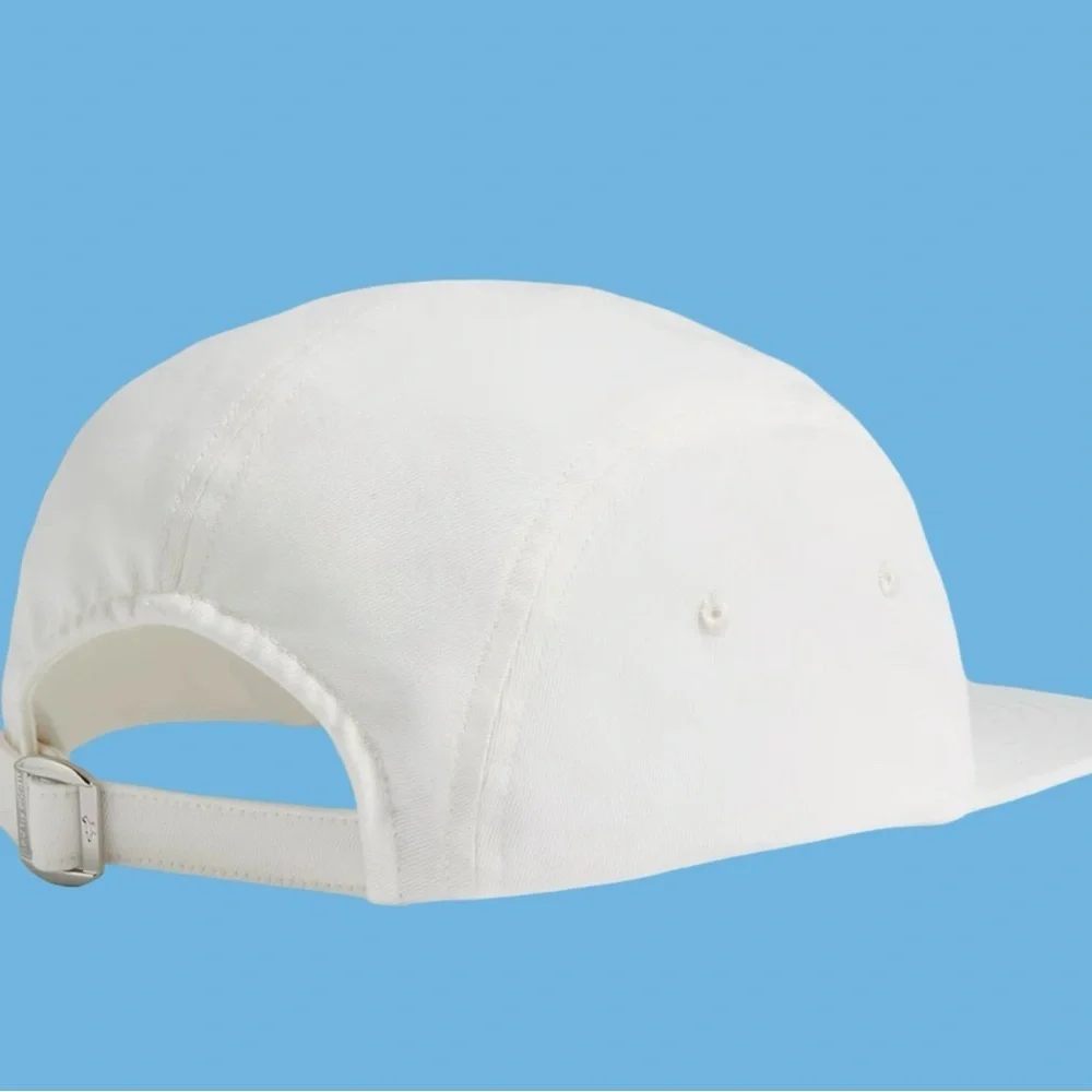 MAISON KITSUNE PALAIS ROYAL MILK LOGO PRINT 5 PANEL BASEBALL CAP HAT NWT Kitsuné